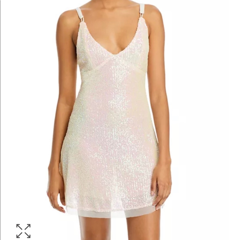 Free People Gold Rush Sequined Mini Dress